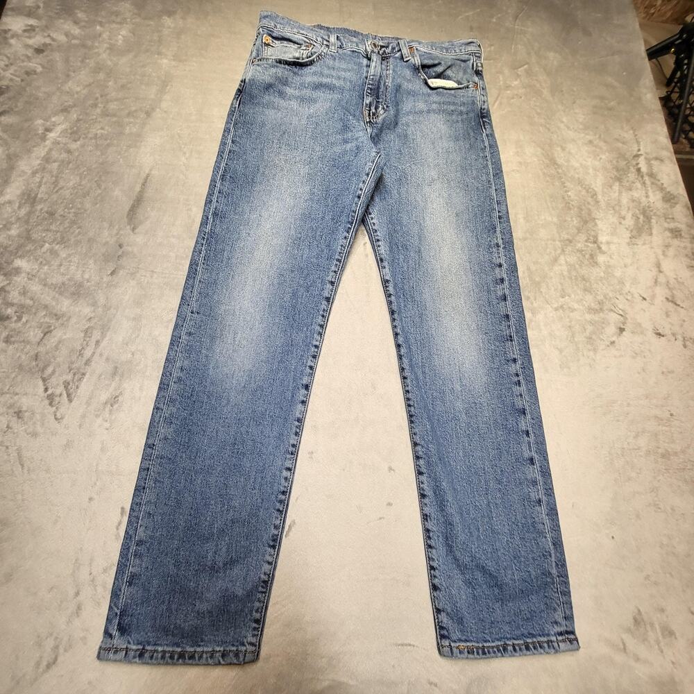 Levis 502 Jeans Mens 31x28 Blue Stretch Tapered Leg Premium Denim Classic Fit